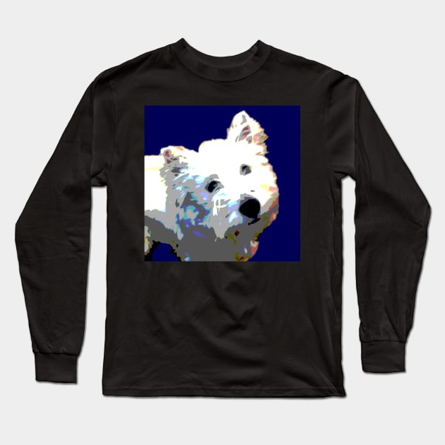 Westie Terrier Long Sleeve T-Shirt by Lil' Angel Pet Portraits